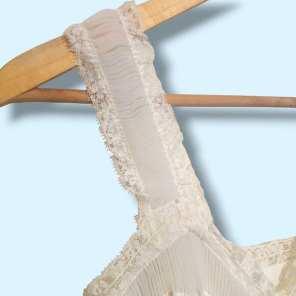 Vtg Shadowline White Chemise Nightgown-Size 32/Small-Seashell Bodice-Bridal - Picture 4 of 11